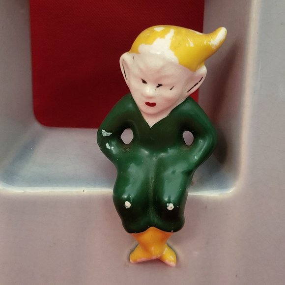 VTG 3D Pixie Elf Wall Pocket Planter Vase Open Square - Picture 11 of 13